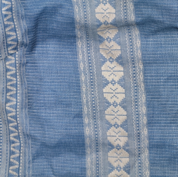 Lulu's Room to Romance Blue Boho Woven Sleeveless Cropped Tank Top, XS - Picture 3 of 7